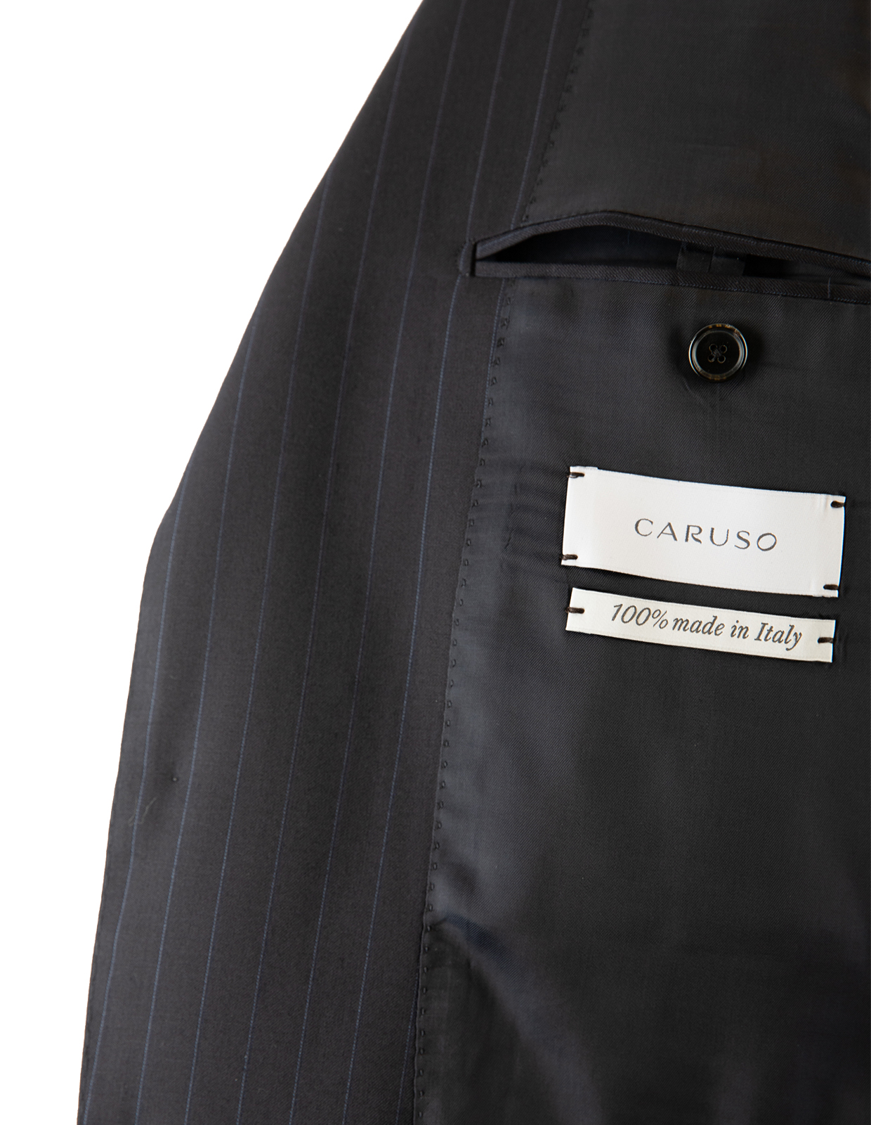 Aida Kostym Ull Kritstrecksrandig Navy