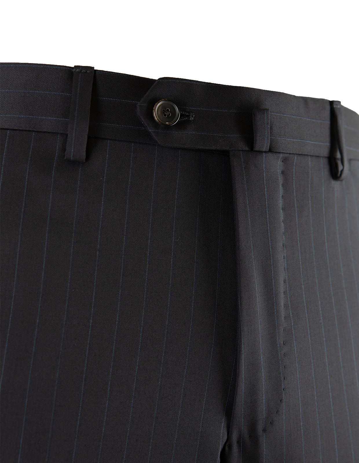 Aida Kostym Ull Kritstrecksrandig Navy