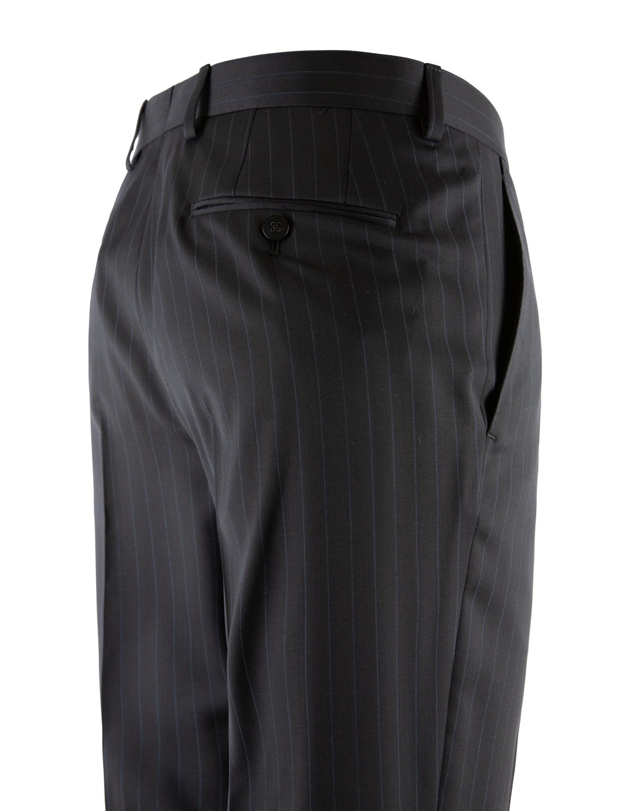 Aida Kostym Ull Kritstrecksrandig Navy