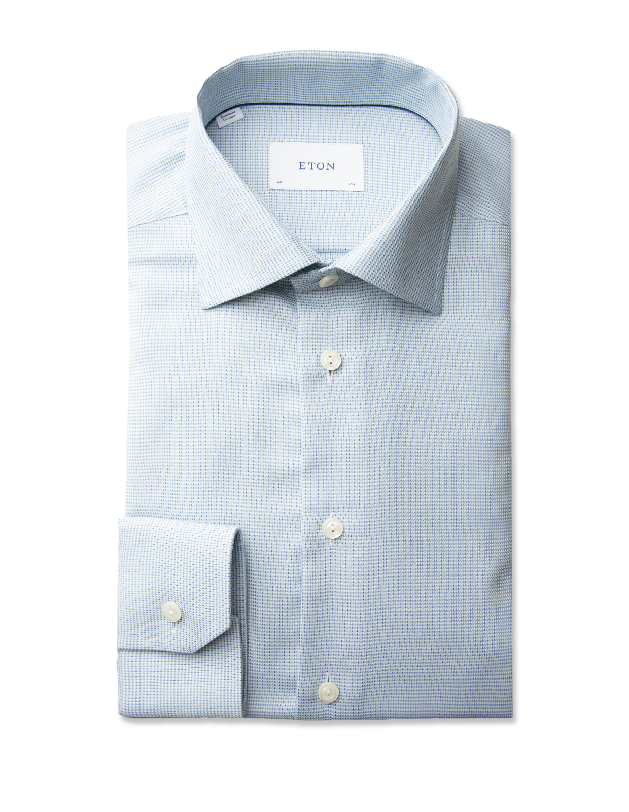 Slim Fit Skjorta Dobby Bomull Ljusgrön