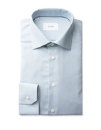 Slim Fit Skjorta Dobby Bomull Ljusgrön