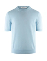 T-Shirt Stickad Ljusblå