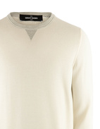 Rundhals Tröja Ull Siden College Beige