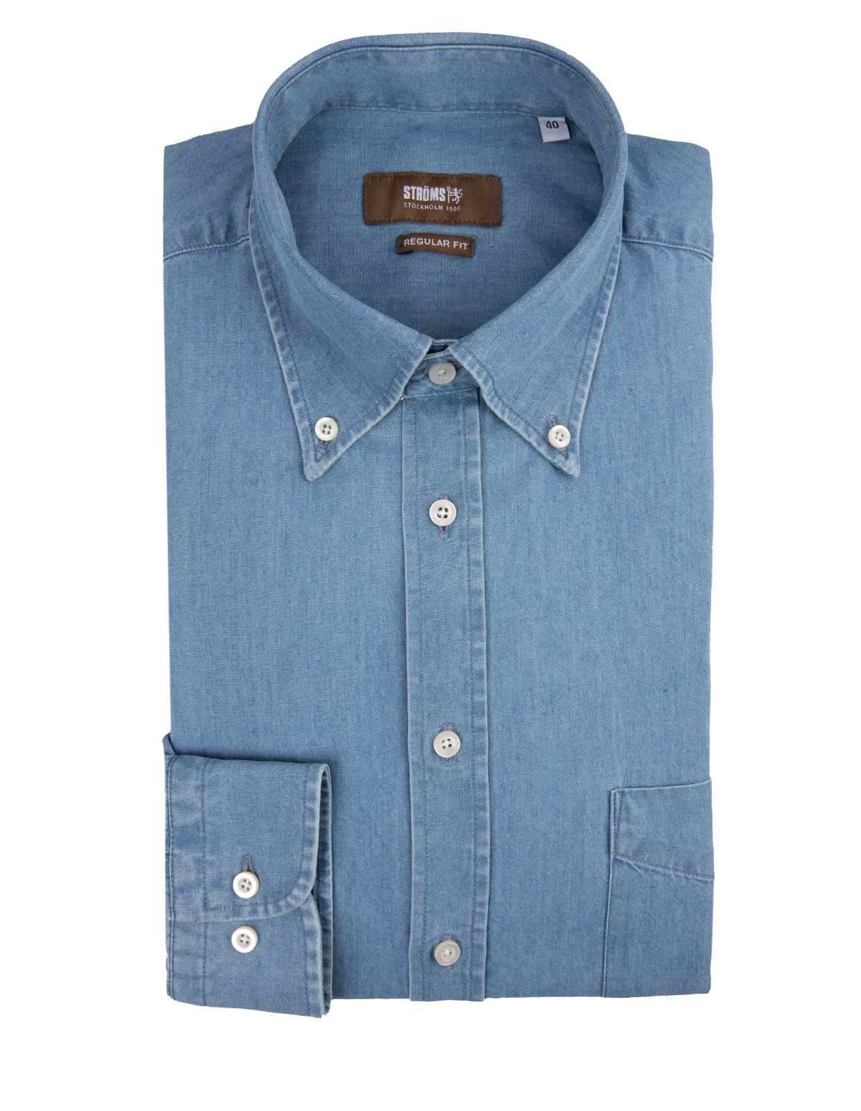 Regular Fit Skjorta Denim Blå Regular Fit Skjorta Denim Blå
