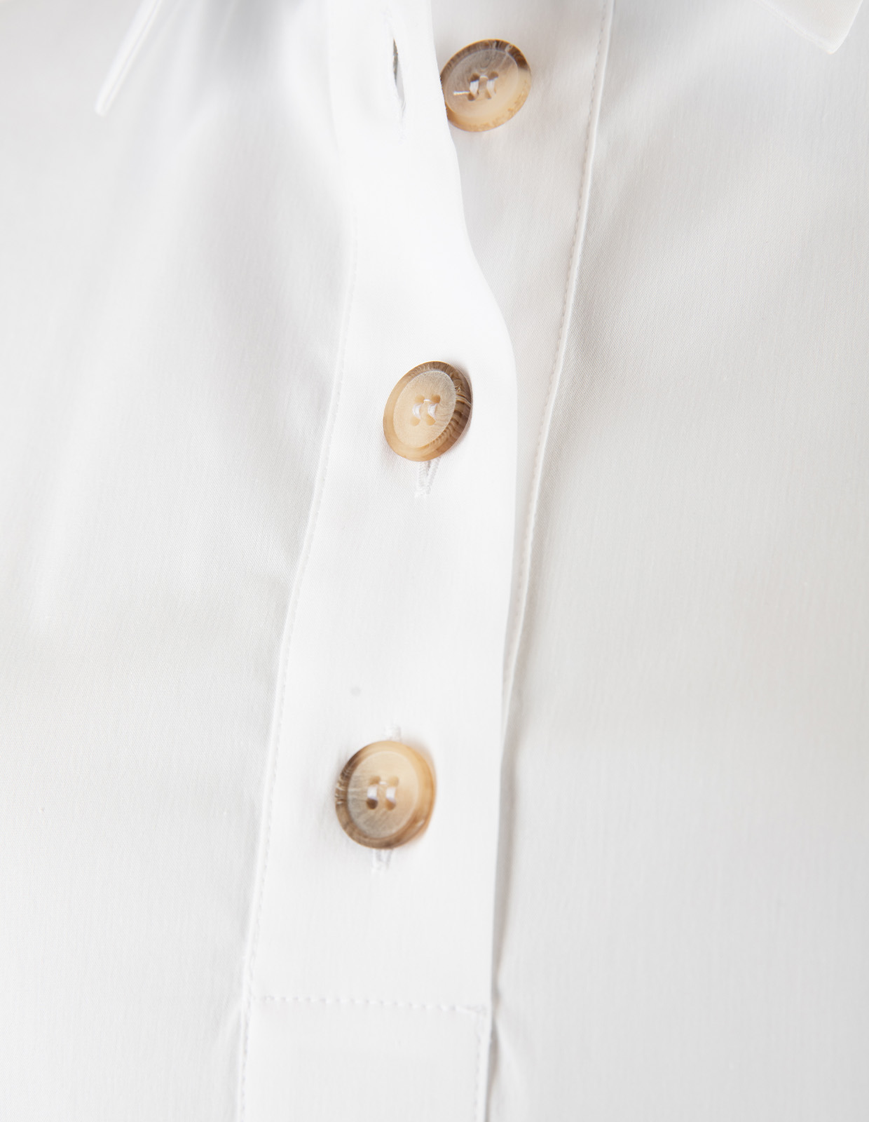 Poplin Blus Vit