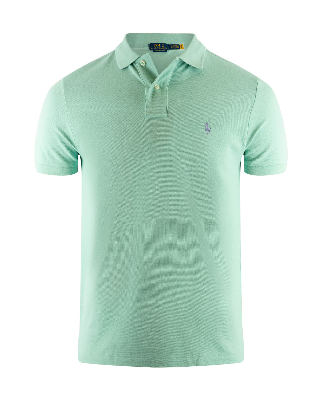 Pikétröja Custom Slim Fit Turkos