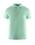 Pikétröja Custom Slim Fit Turkos M