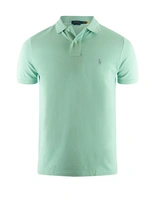 Pikétröja Custom Slim Fit Turkos