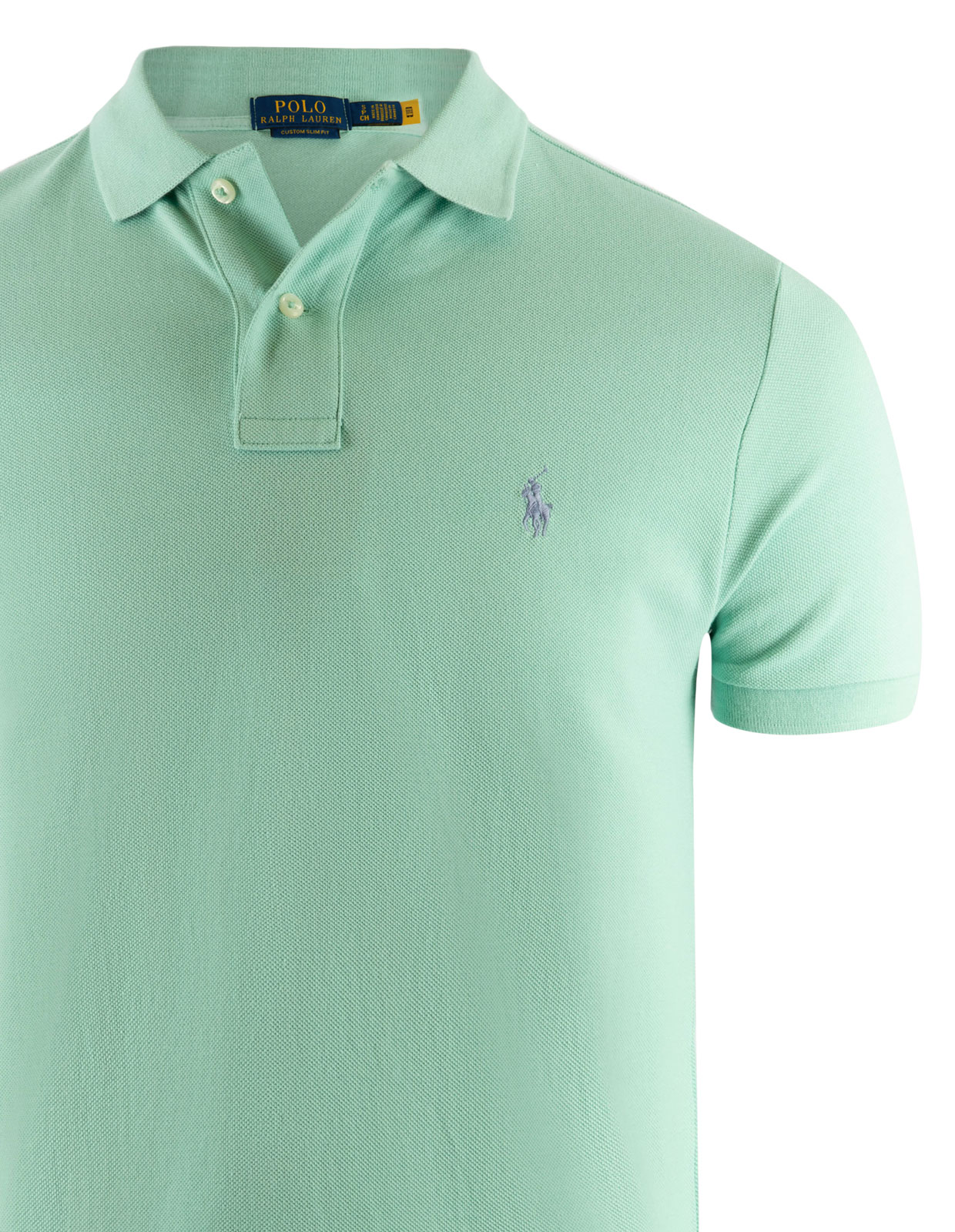 Pikétröja Custom Slim Fit Turkos M