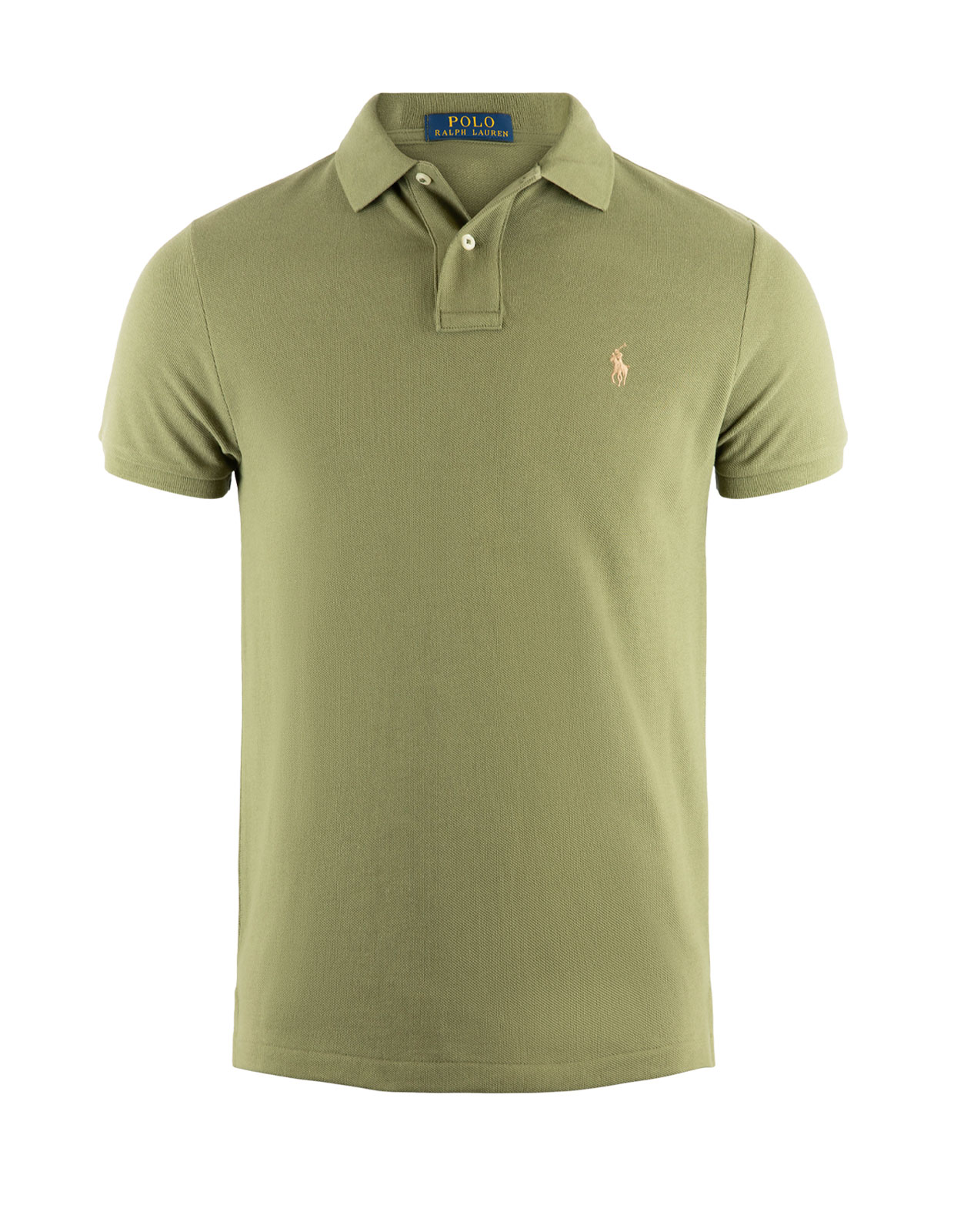 Pikétröja Custom Slim Fit Olivgrön