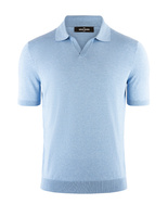 Polo Piquet Silk Ljusblå