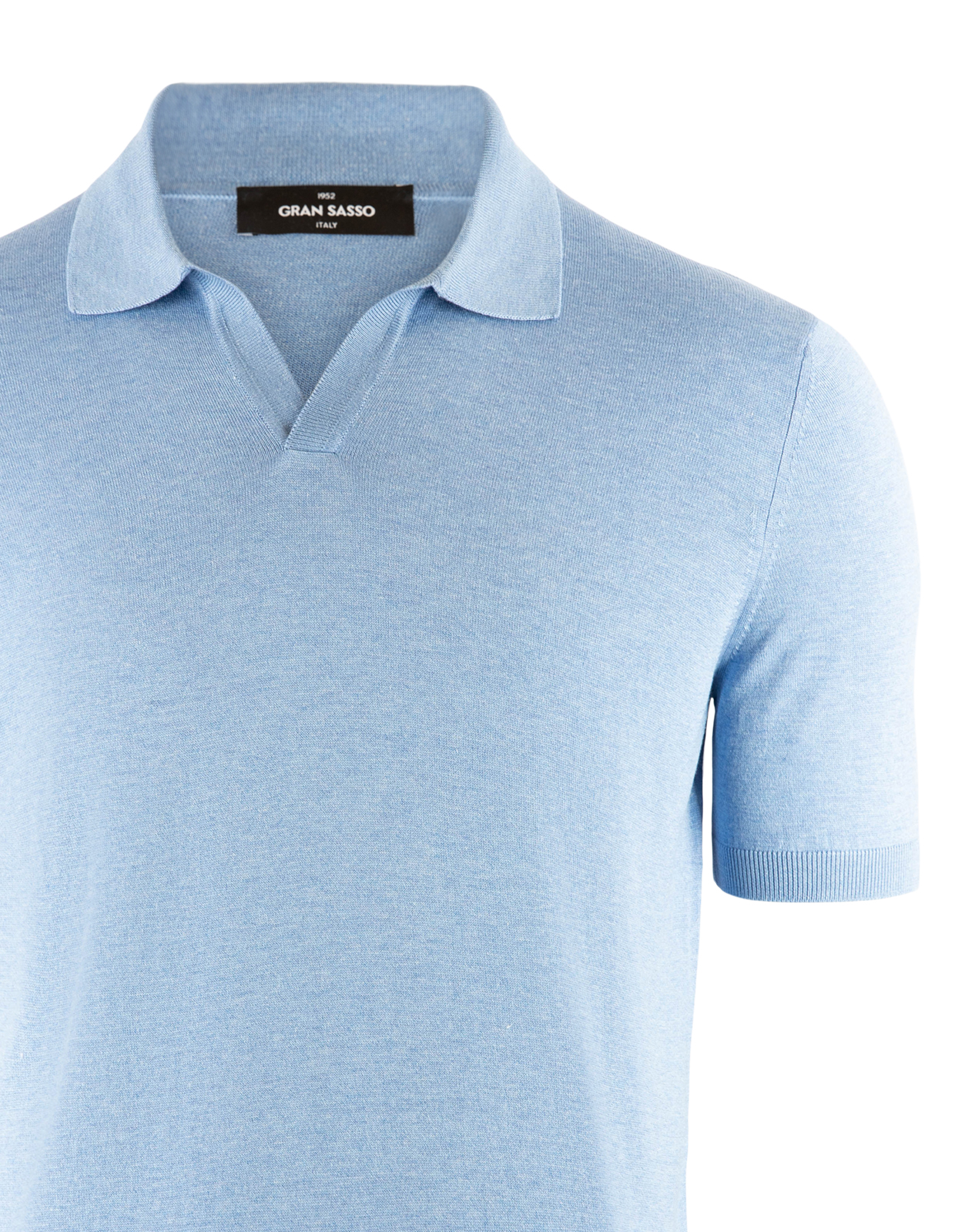 Polo Piquet Silk Ljusblå