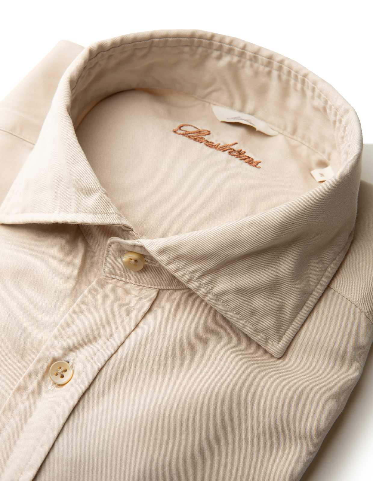 Fitted Body Casual Skjorta Ljusbeige