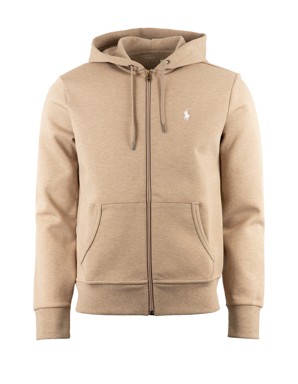 Hoodie Full-Zip Ljusbrun