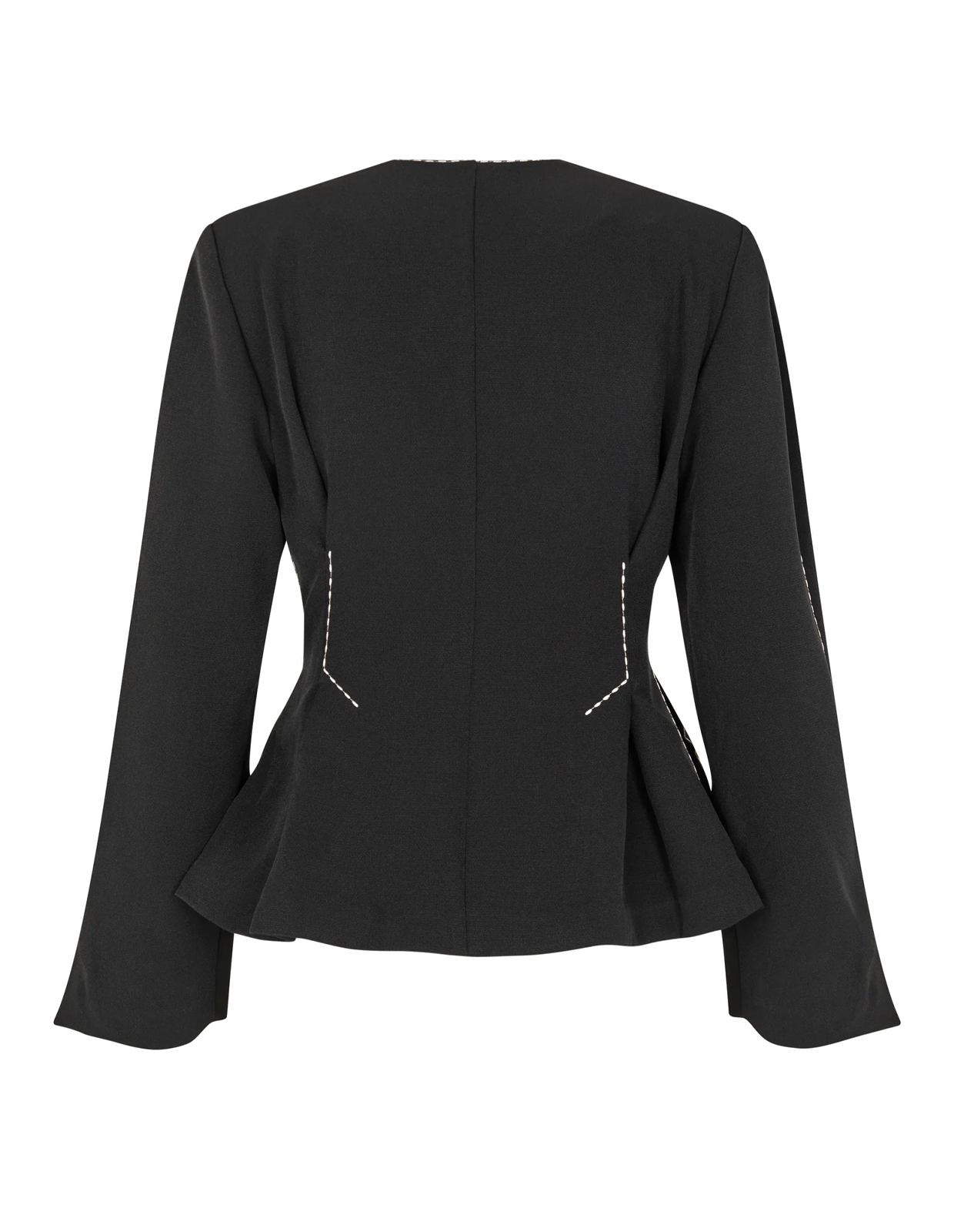 Kavaj Crepe Zip Up Svart