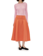 Satin Midikjol Orange