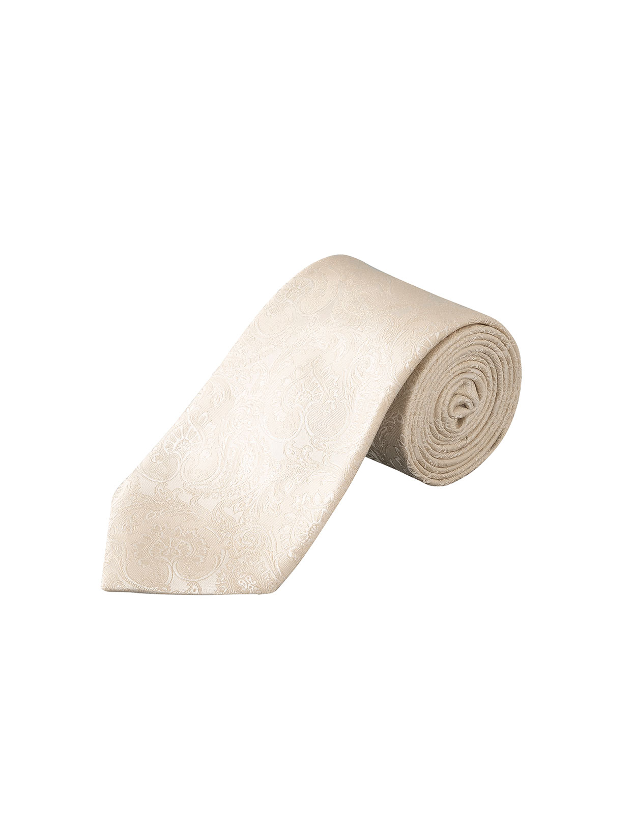 Slips Siden Beige Paisley