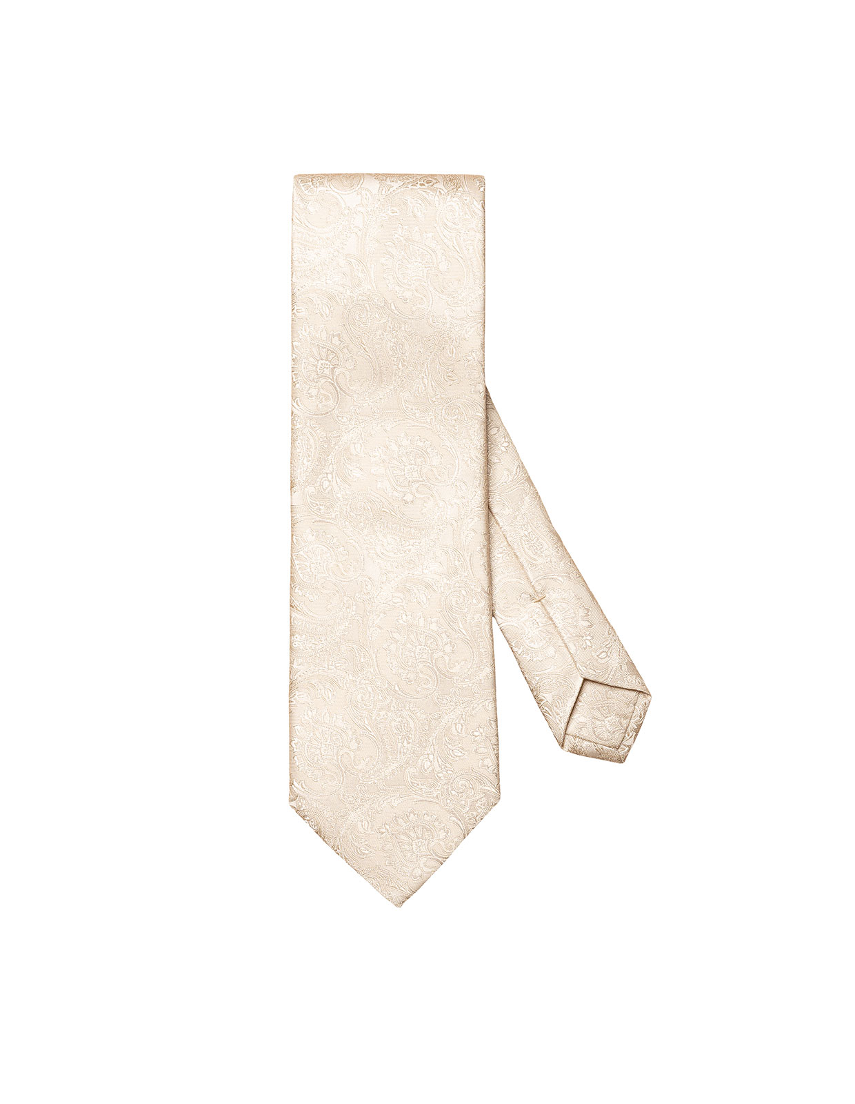 Slips Siden Beige Paisley