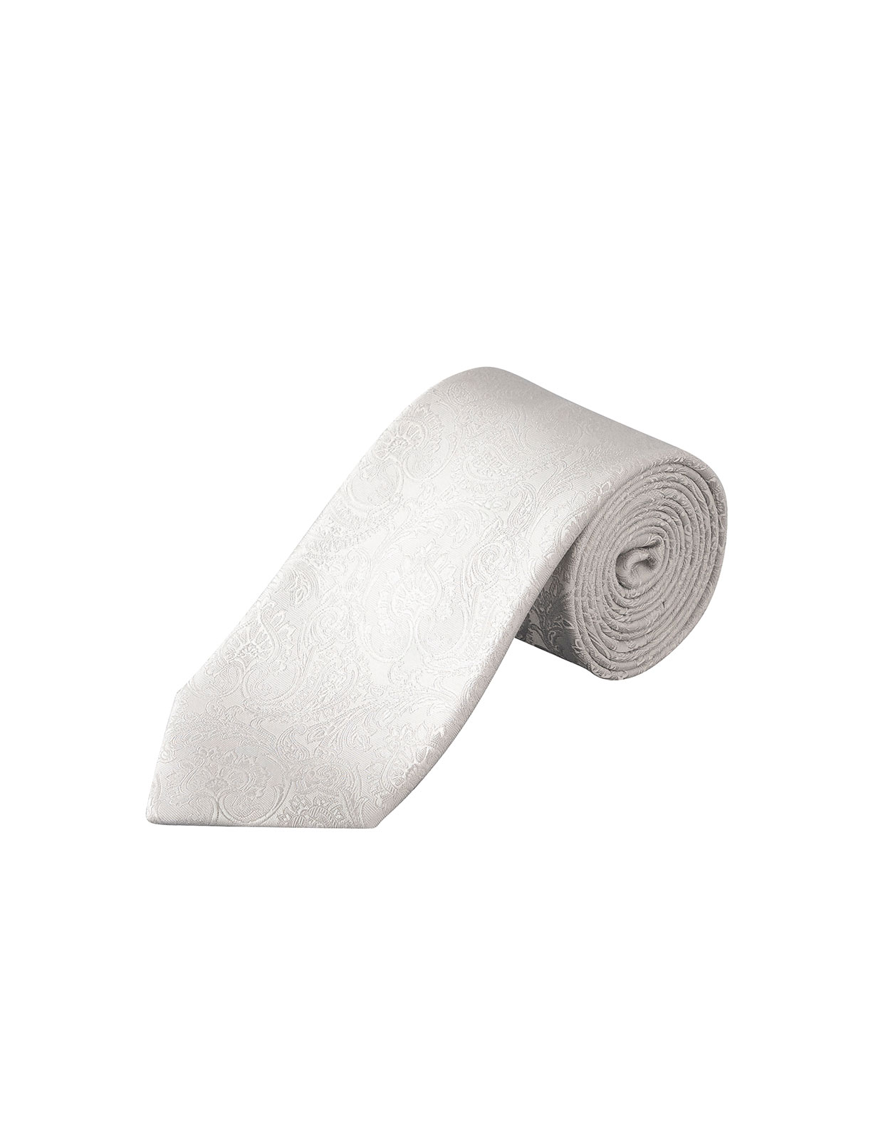 Slips Siden Silvergrå Paisley One Size