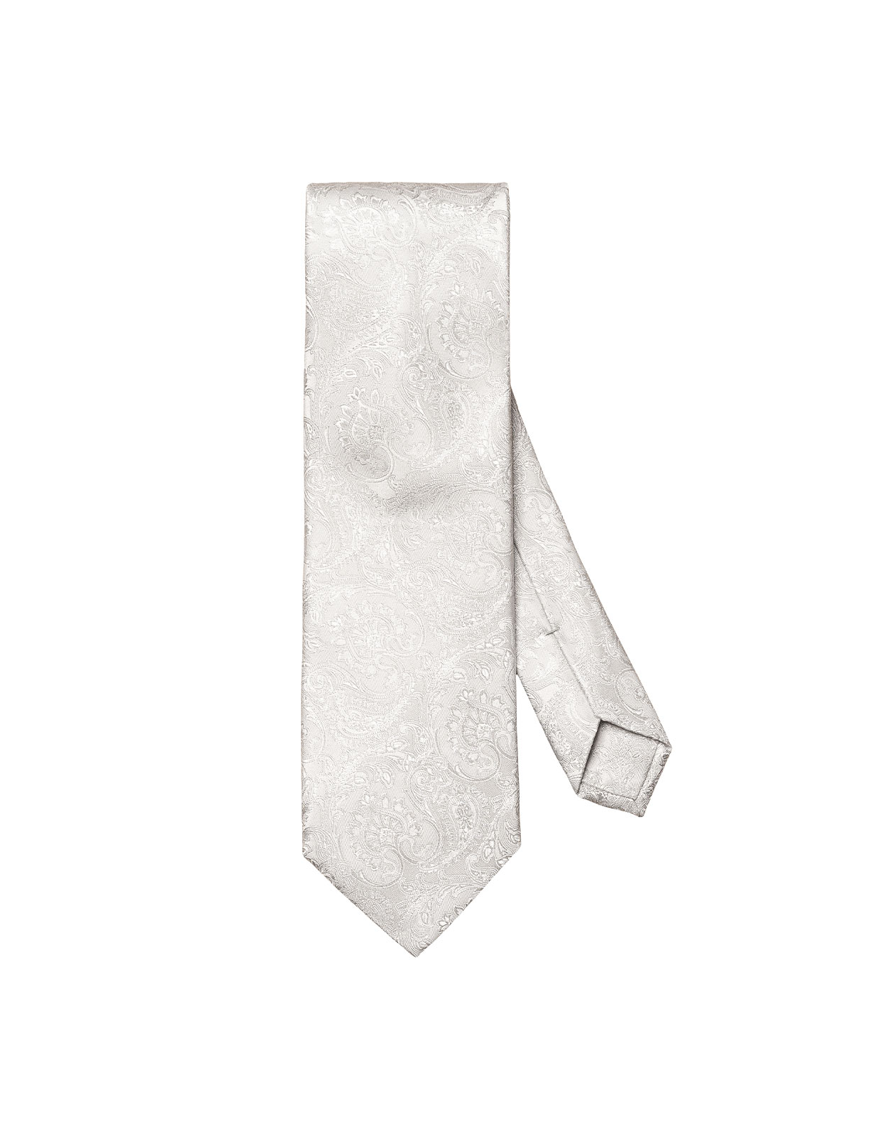 Slips Siden Silvergrå Paisley One Size