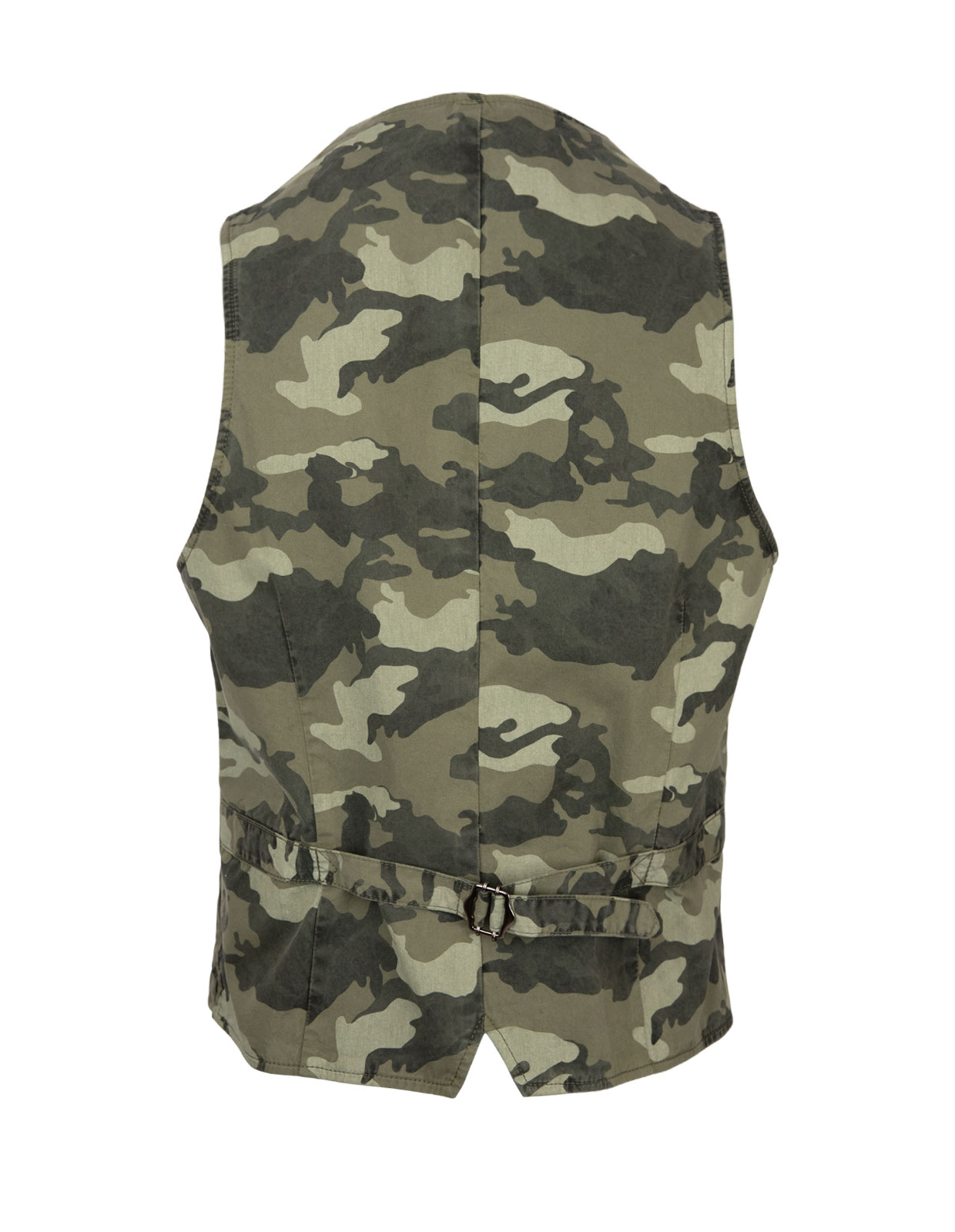 Gilet Regular Jersey Vest Green Camo