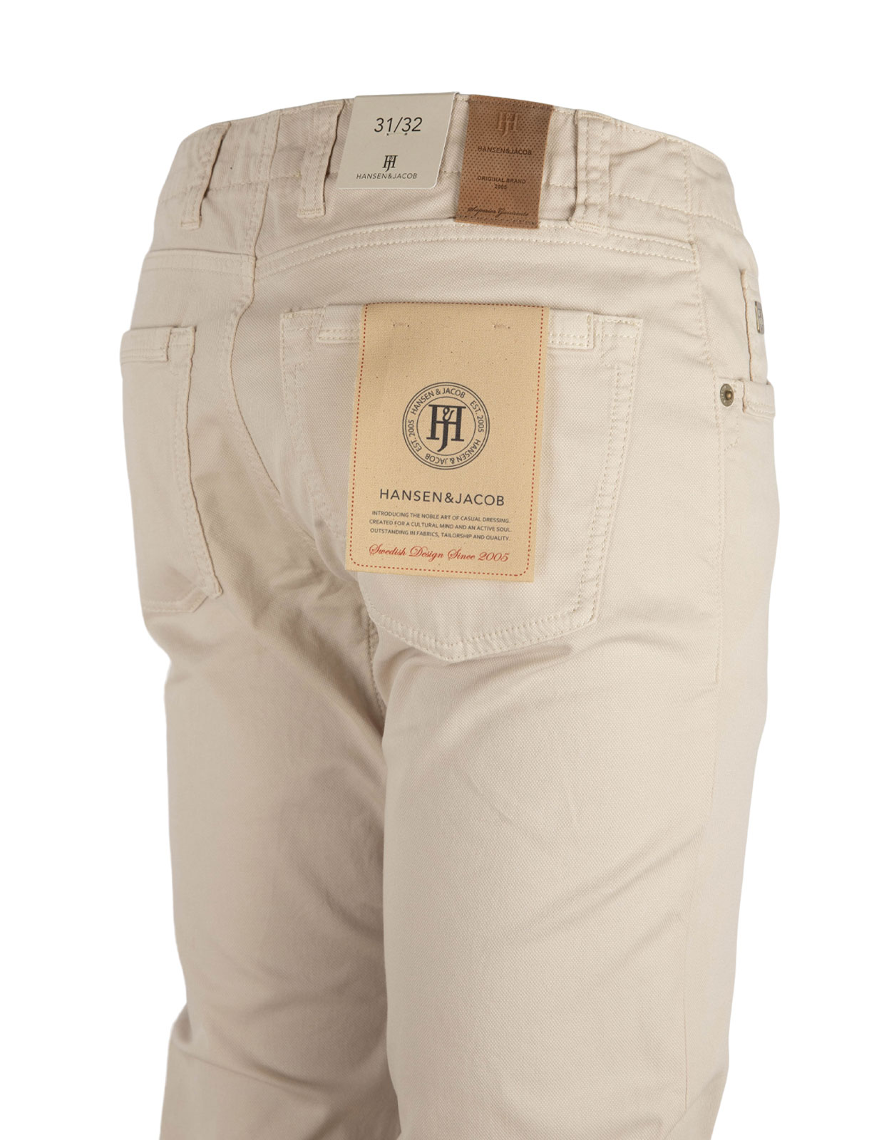 Pan Oxford Femficksbyxa Benvit 31"34