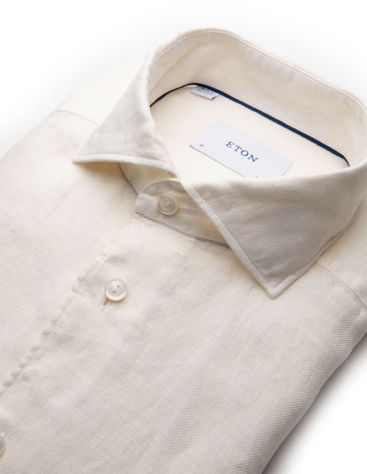 Slim Fit Skjorta Linne Vit