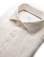 Slim Fit Skjorta Linne Vit