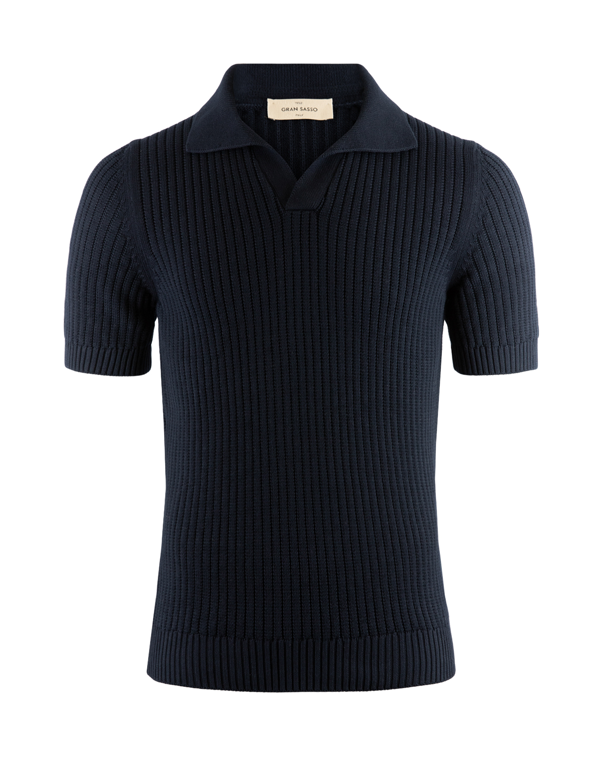 Open Polo Ribbstickad Navy