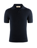 Open Polo Ribbstickad Navy