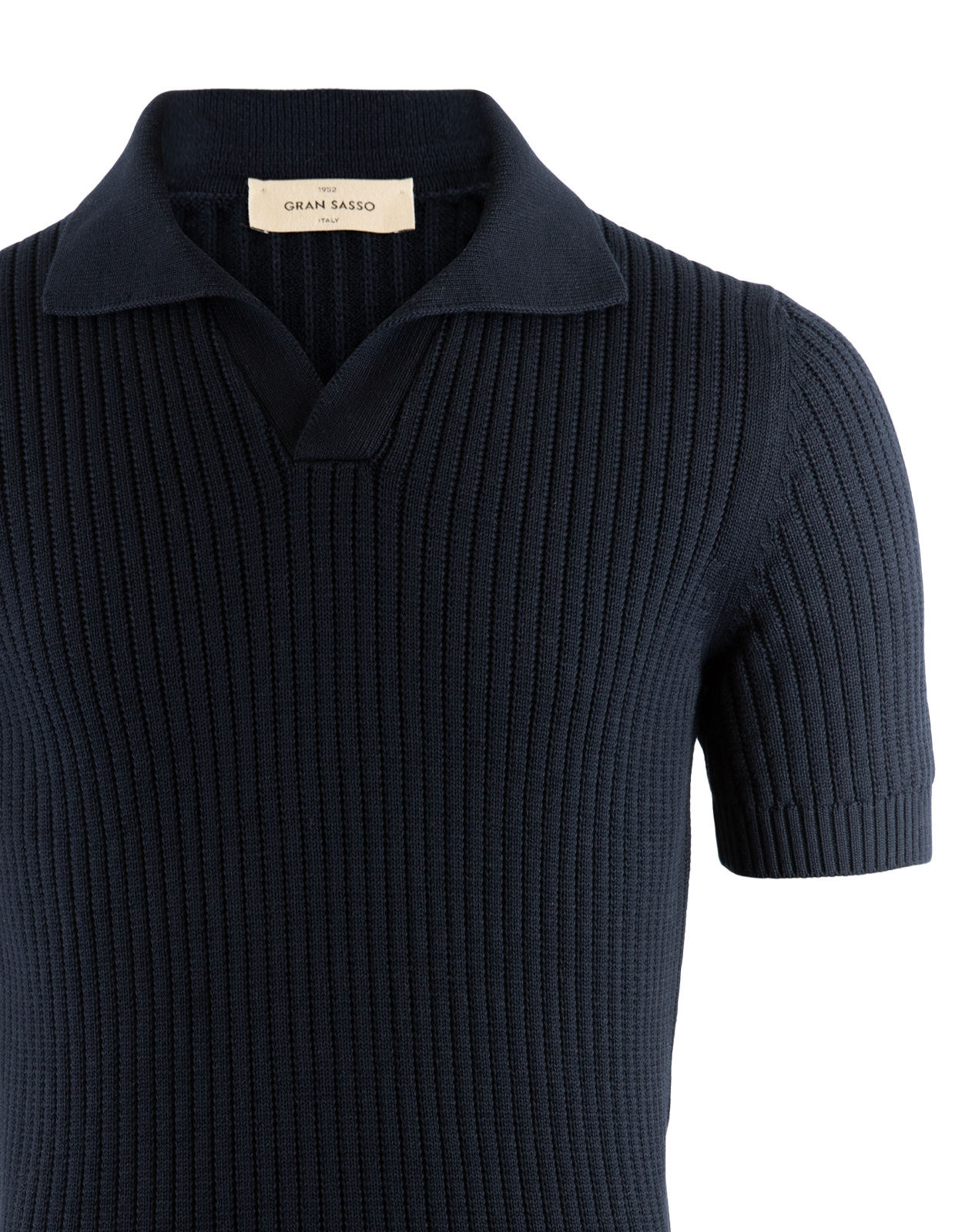 Open Polo Ribbstickad Navy