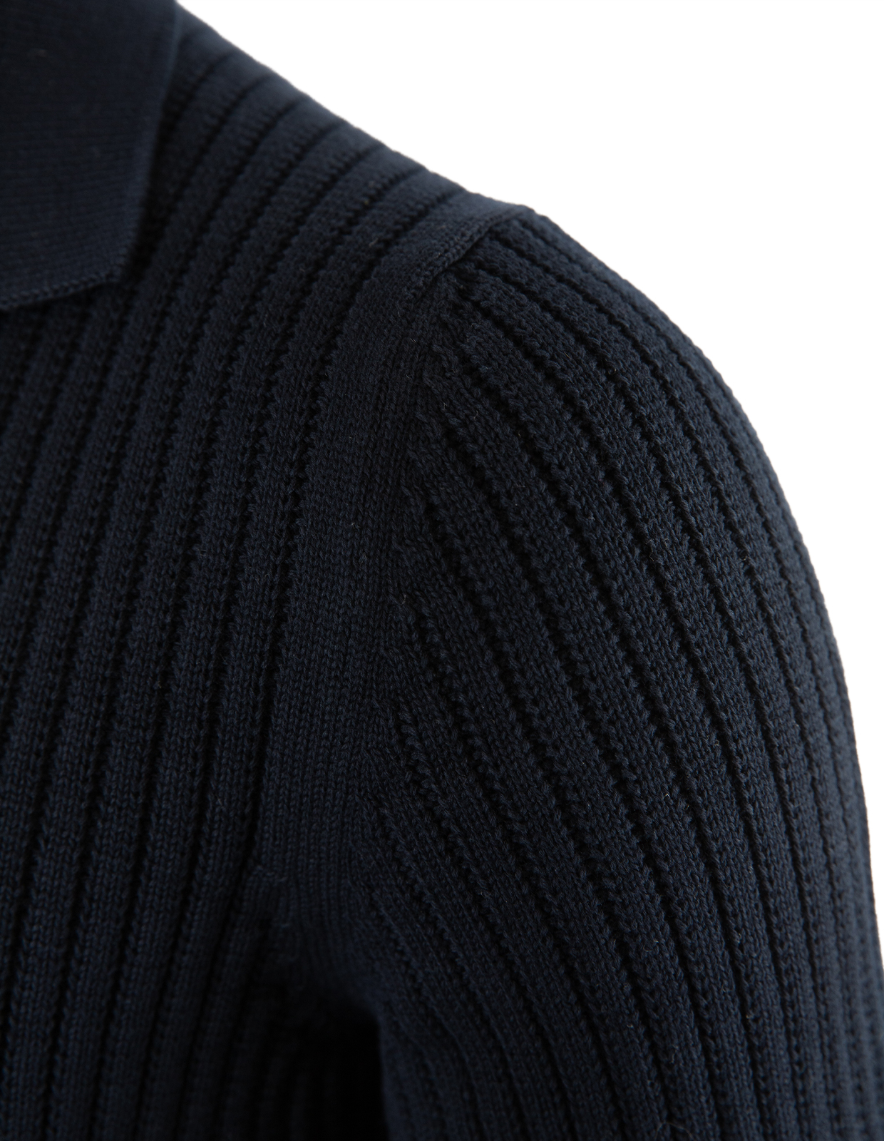 Open Polo Ribbstickad Navy