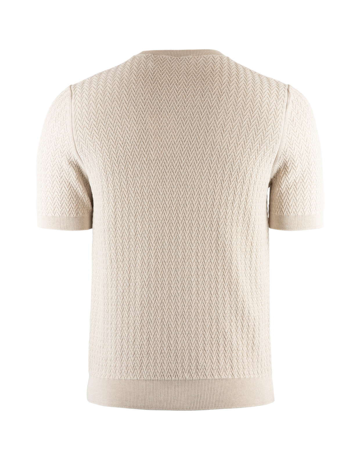 T-shirt chevron-knit Beige