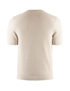 T-shirt chevron-knit Beige