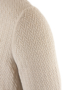 T-shirt chevron-knit Beige