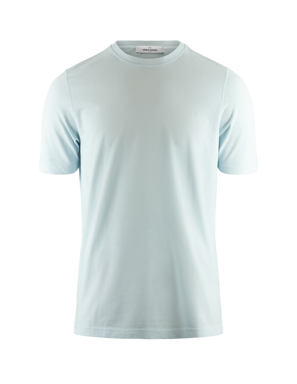 T-shirt Cotton Crew Neck Ljusblå