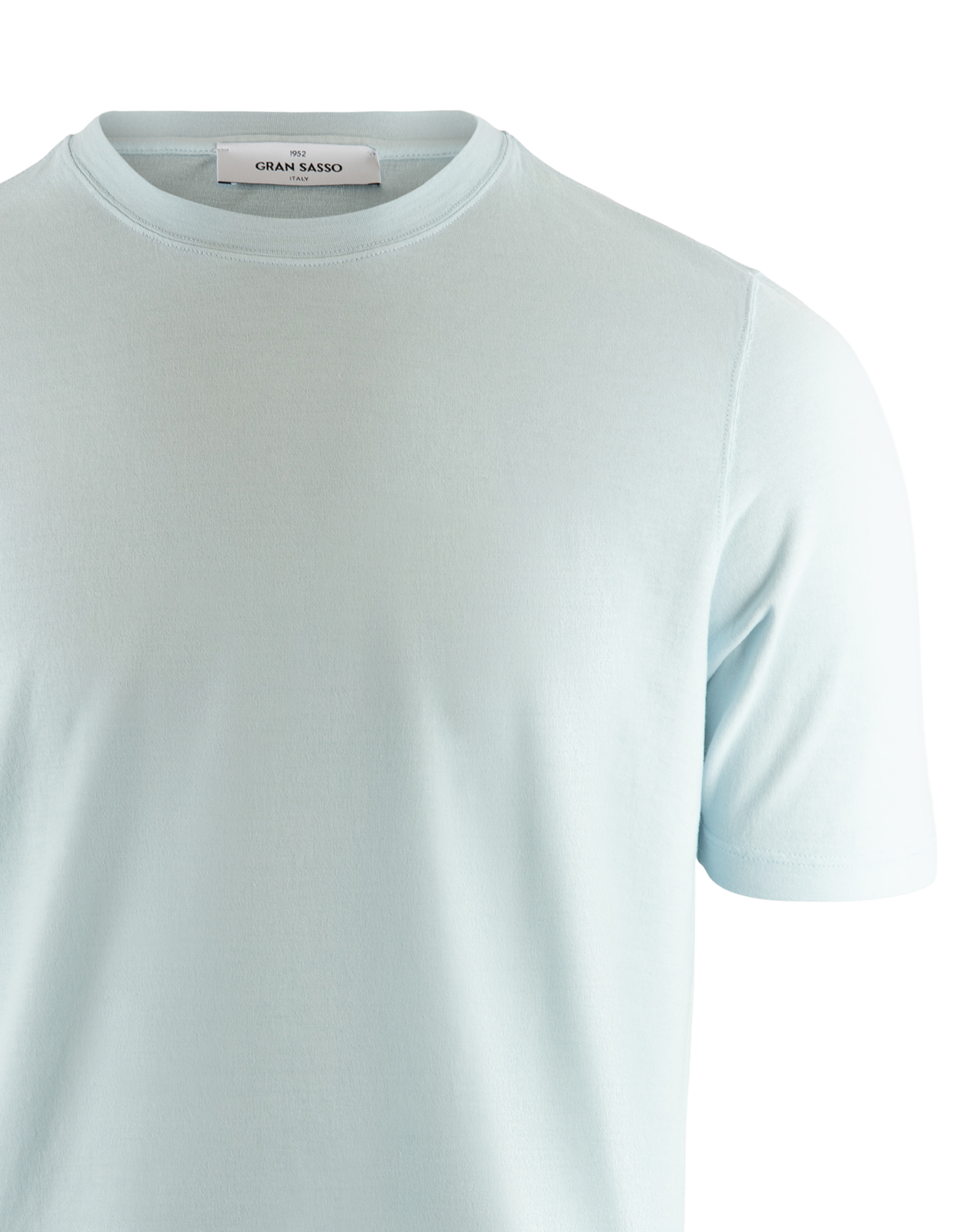 T-shirt Cotton Crew Neck Ljusblå