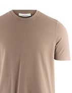 T-shirt Cotton Crew Neck Gråbeige 52
