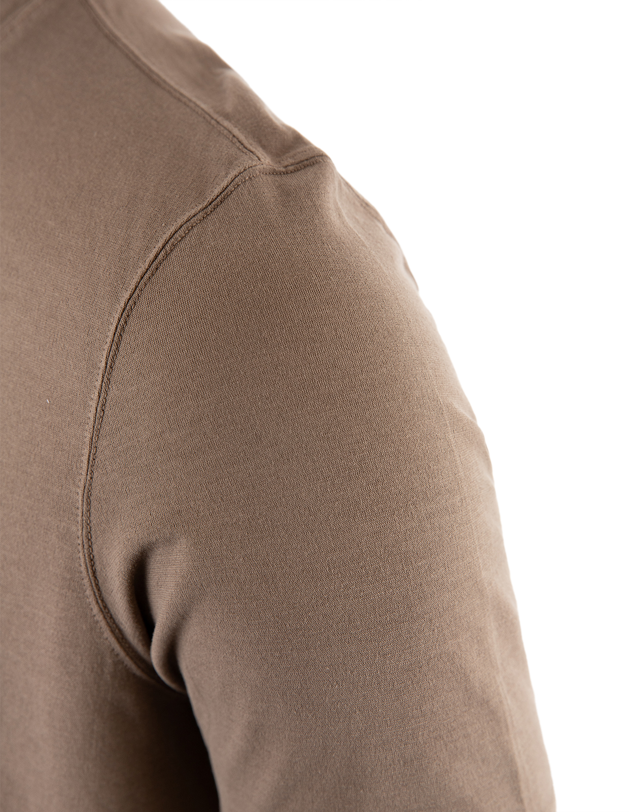 T-shirt Cotton Crew Neck Gråbeige 52