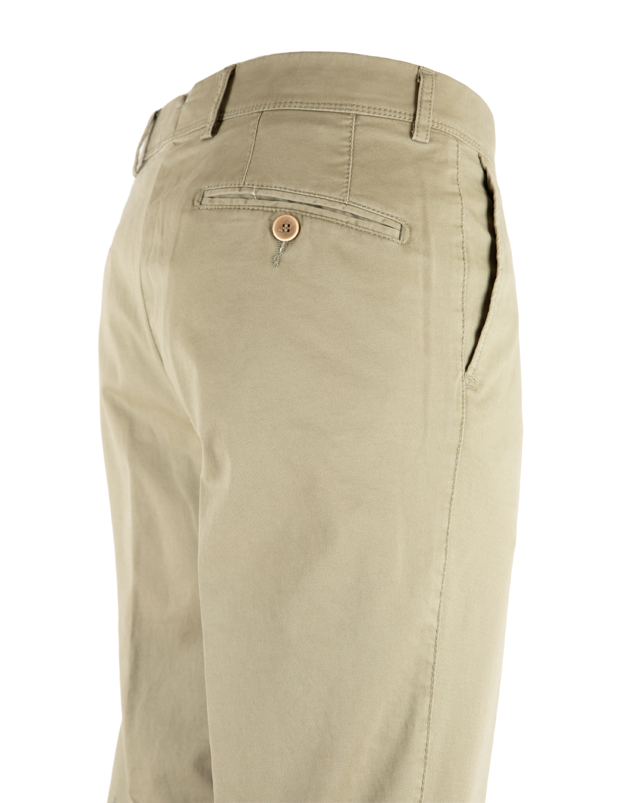 Regular Chinos Bomull Stretch Mossgrön 54