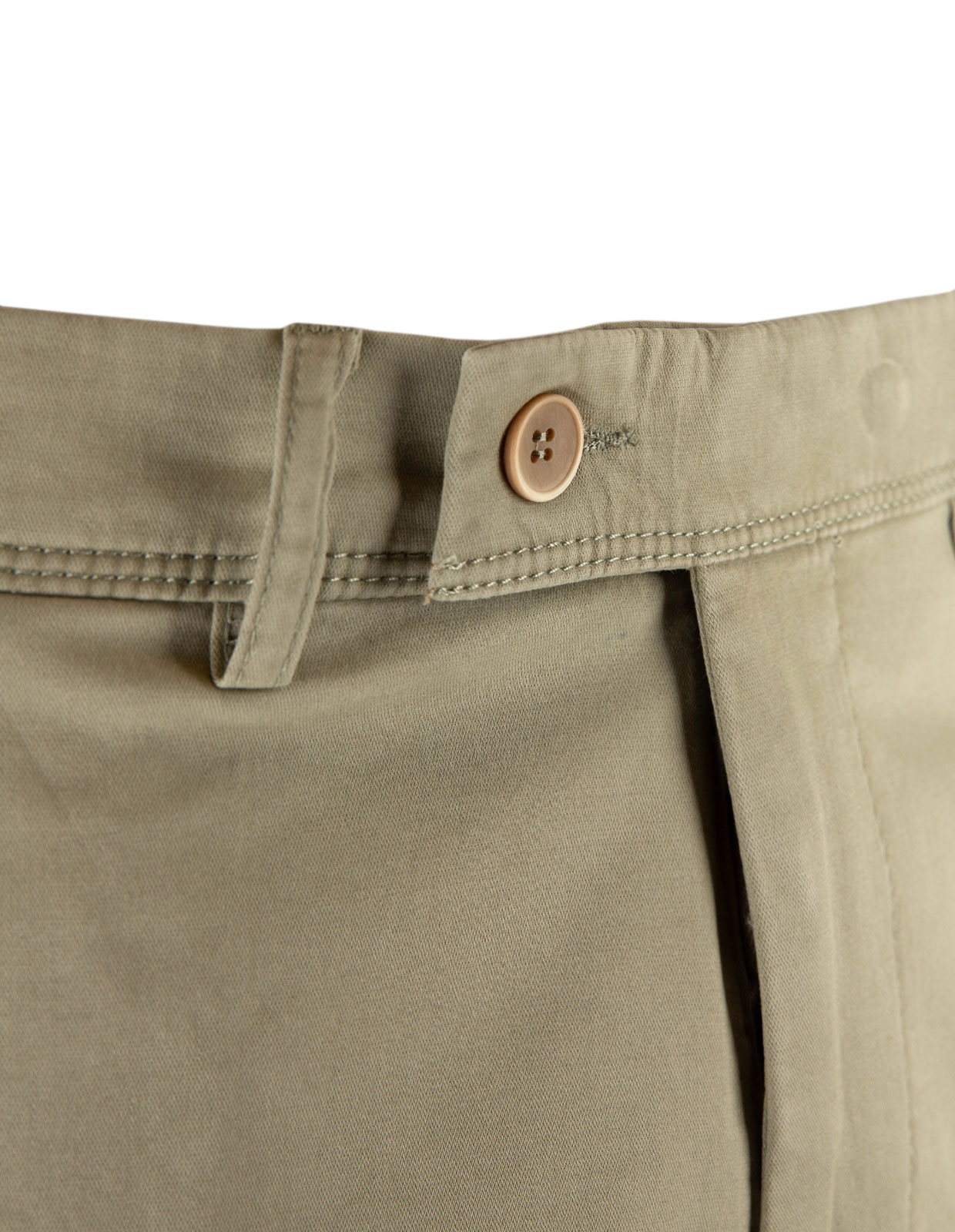 Shorts Bomull Stretch Mossgrön