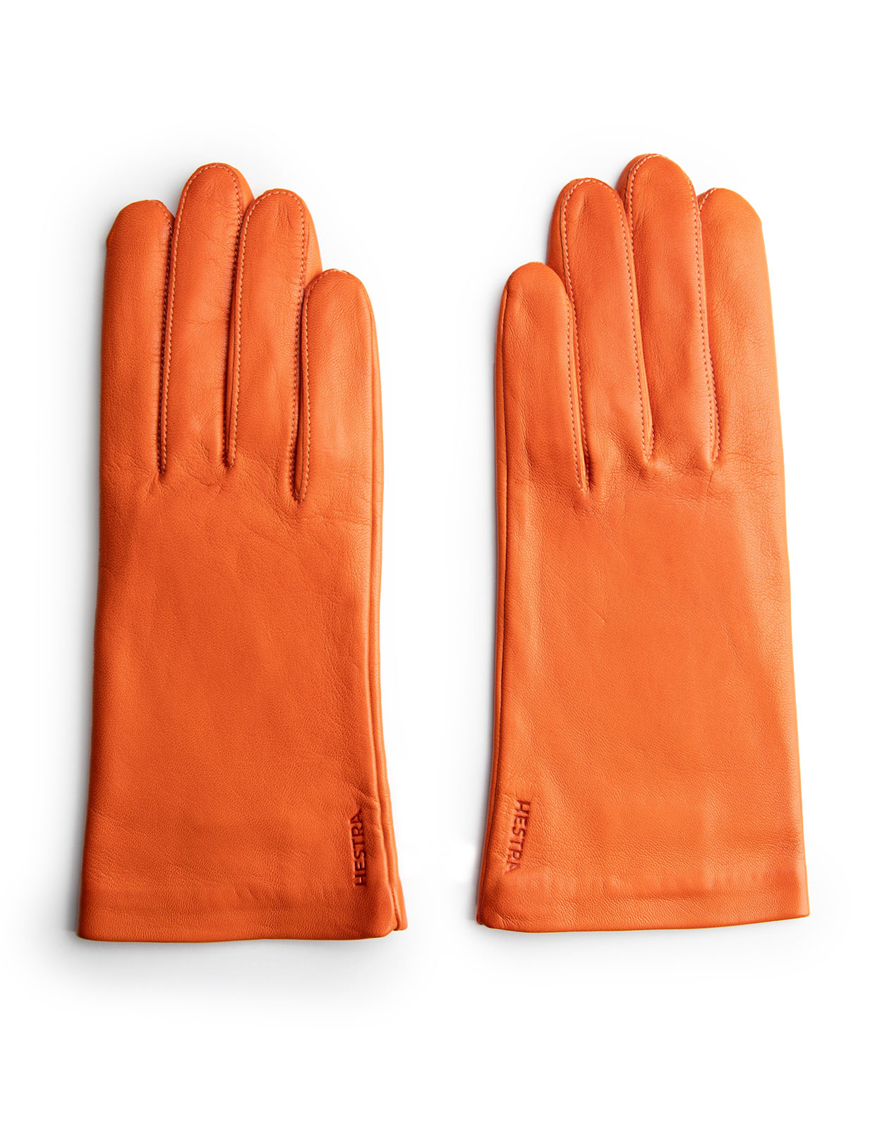 Jane Handske Läder Orange