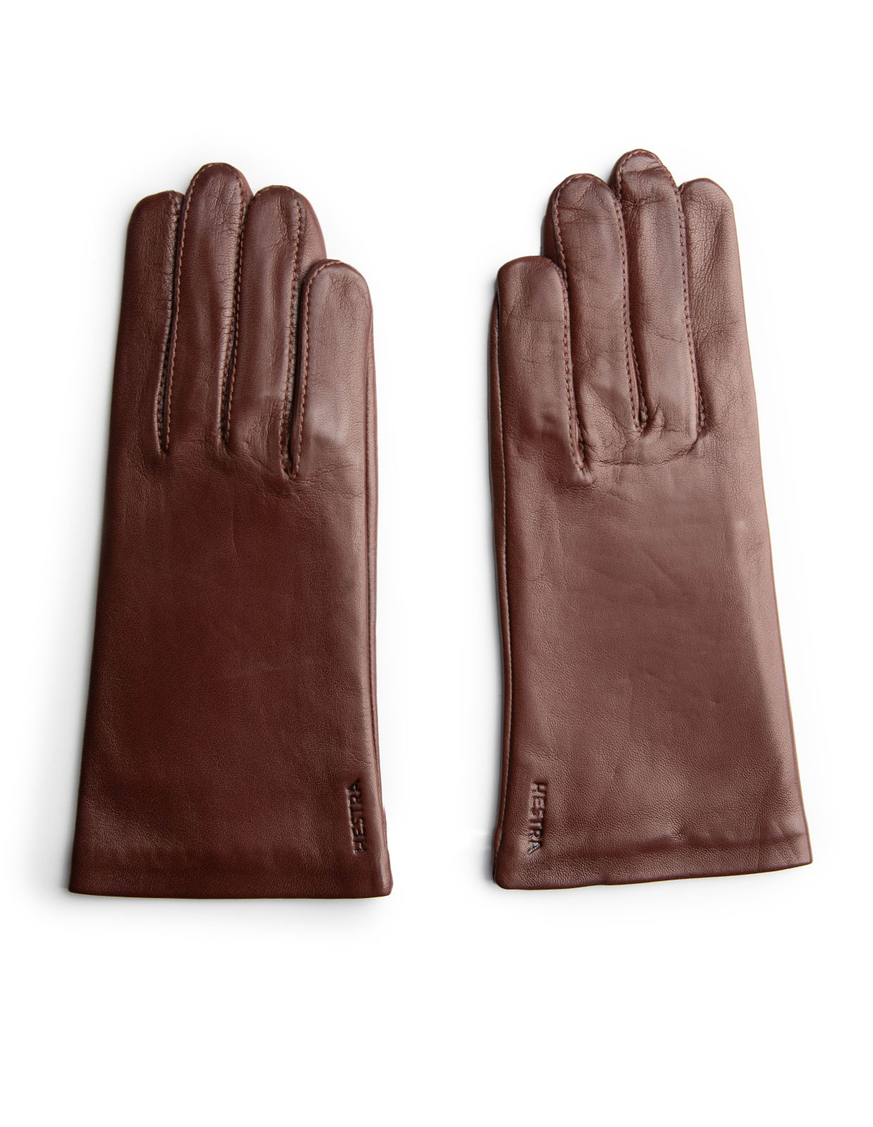 Jane Handske Läder Kastanjbrun 7.5