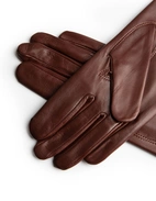 Jane Handske Läder Kastanjbrun 7.5