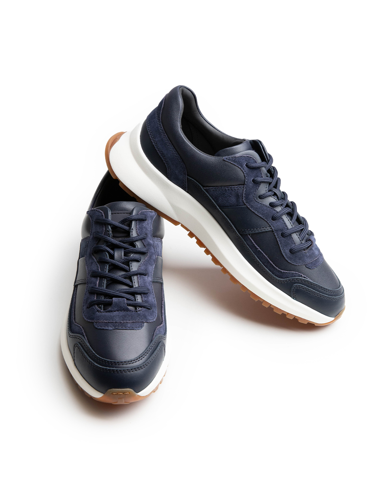 Dennys Sneakers Läder Mörkblå