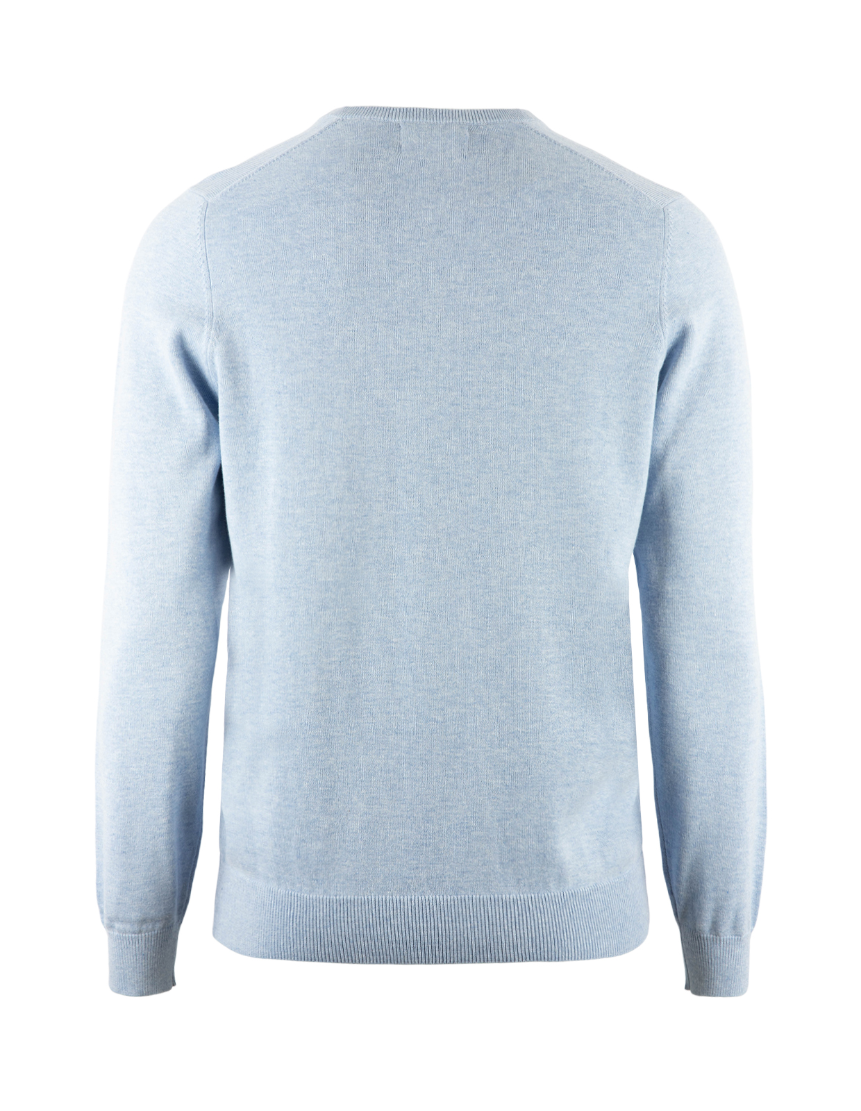 Rothwell Tröja V-ringad Bomull Cashmere Stålblå