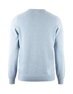 Rothwell Tröja V-ringad Bomull Cashmere Stålblå 56