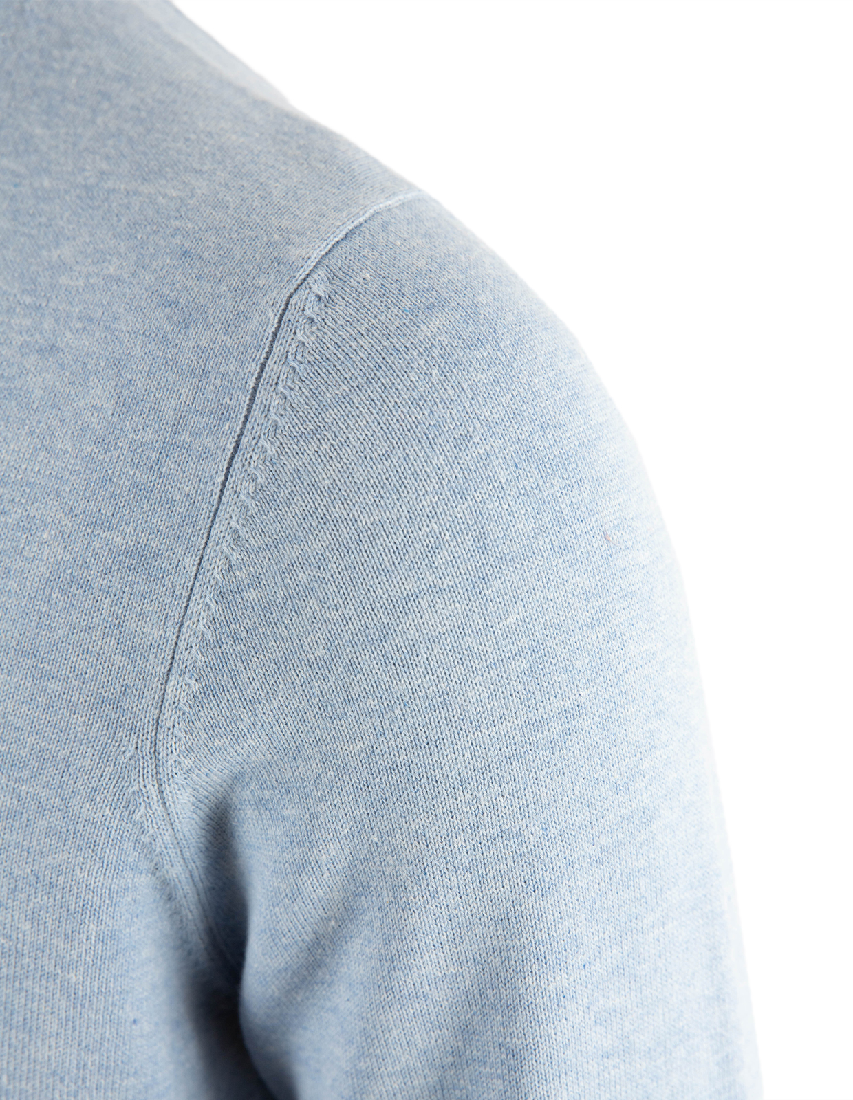 Rothwell Tröja V-ringad Bomull Cashmere Stålblå 56