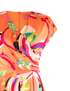 Rhea Klänning Orange/Rosa Mönstrad 42