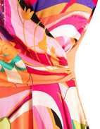 Rhea Klänning Orange/Rosa Mönstrad 42